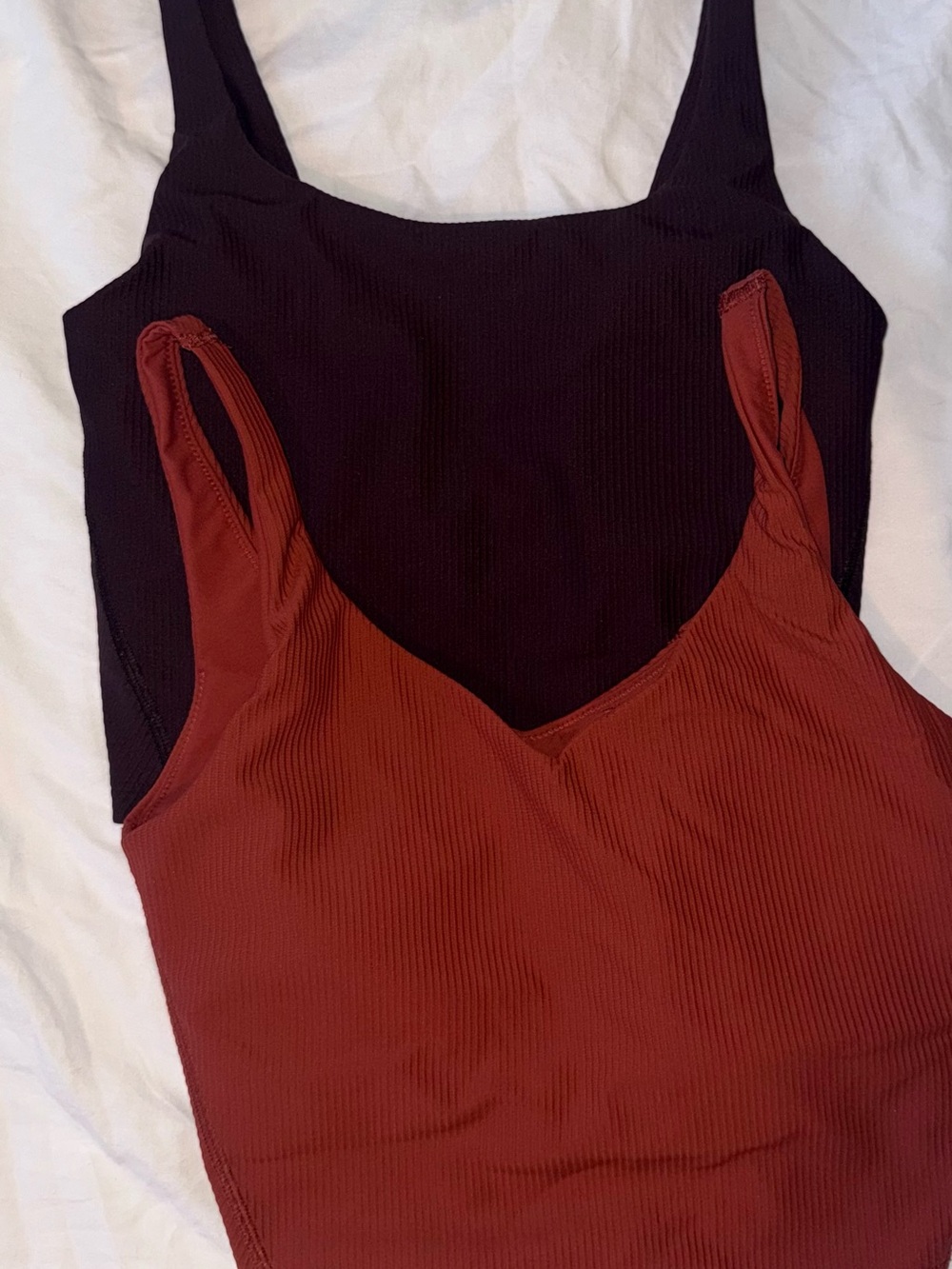 Old Navy Ribbed Sports Bra Set - Plum & Rust